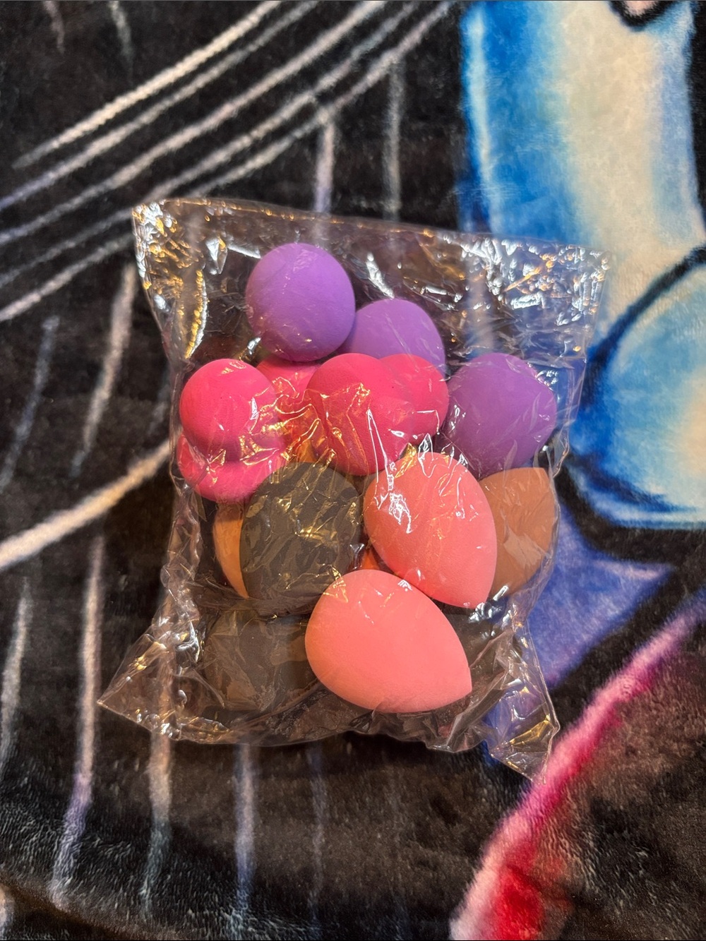 Assorted Pink, Purple and Peach Makeup Sponges